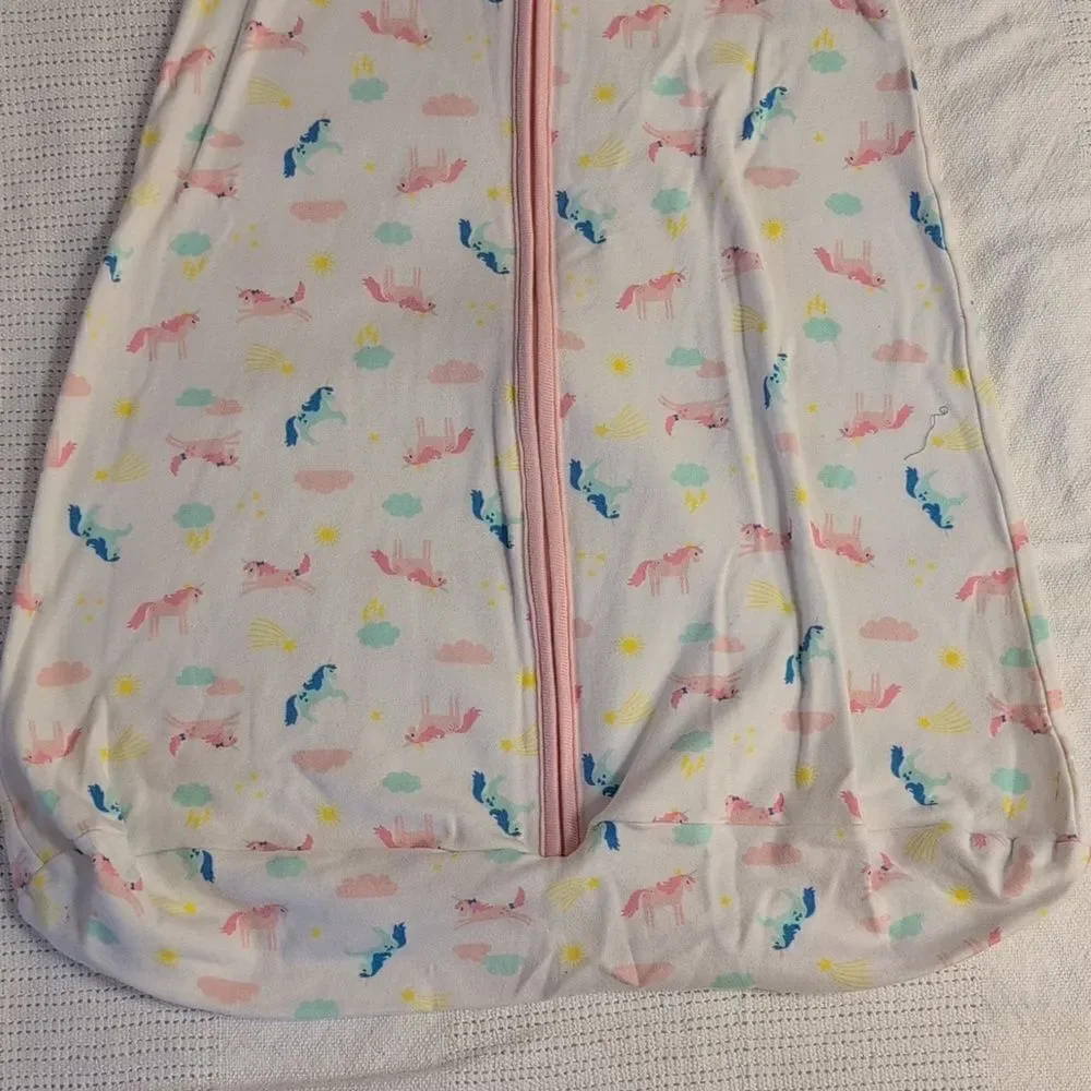 Carter's Medium 6-9 months Pink Unicorn Cotton Zippered Sleep Sack